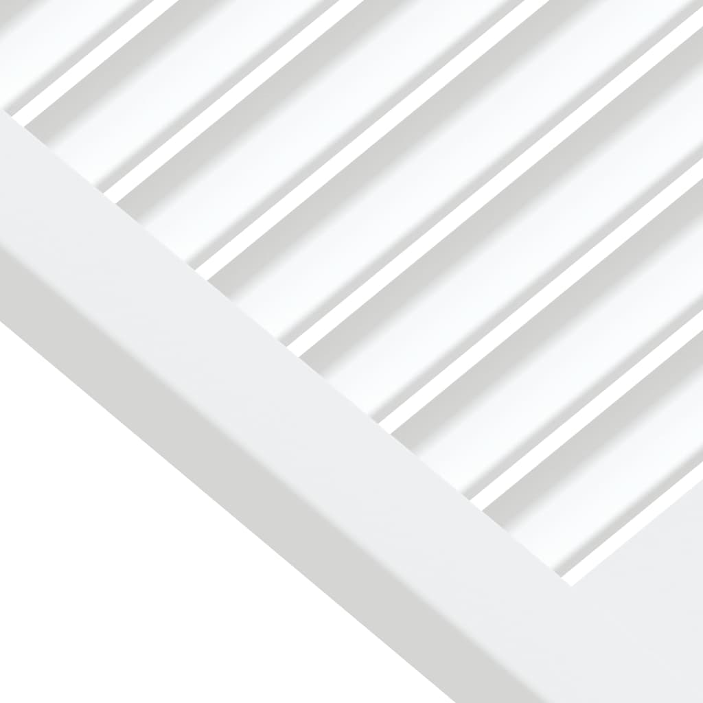 vidaXL Portes d'armoire à persiennes 4pcs blanc 39,5x39,4cm pin massif