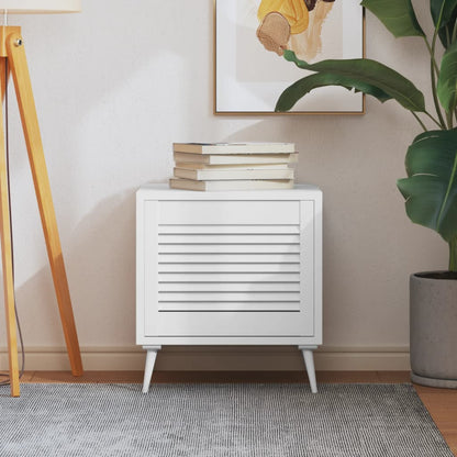 vidaXL Porte d'armoire à persiennes blanc 39,5x49,4 cm pin massif