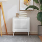 vidaXL Porte d'armoire à persiennes blanc 39,5x49,4 cm pin massif