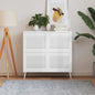 vidaXL Portes d'armoire à persiennes 4pcs blanc 39,5x49,4cm pin massif