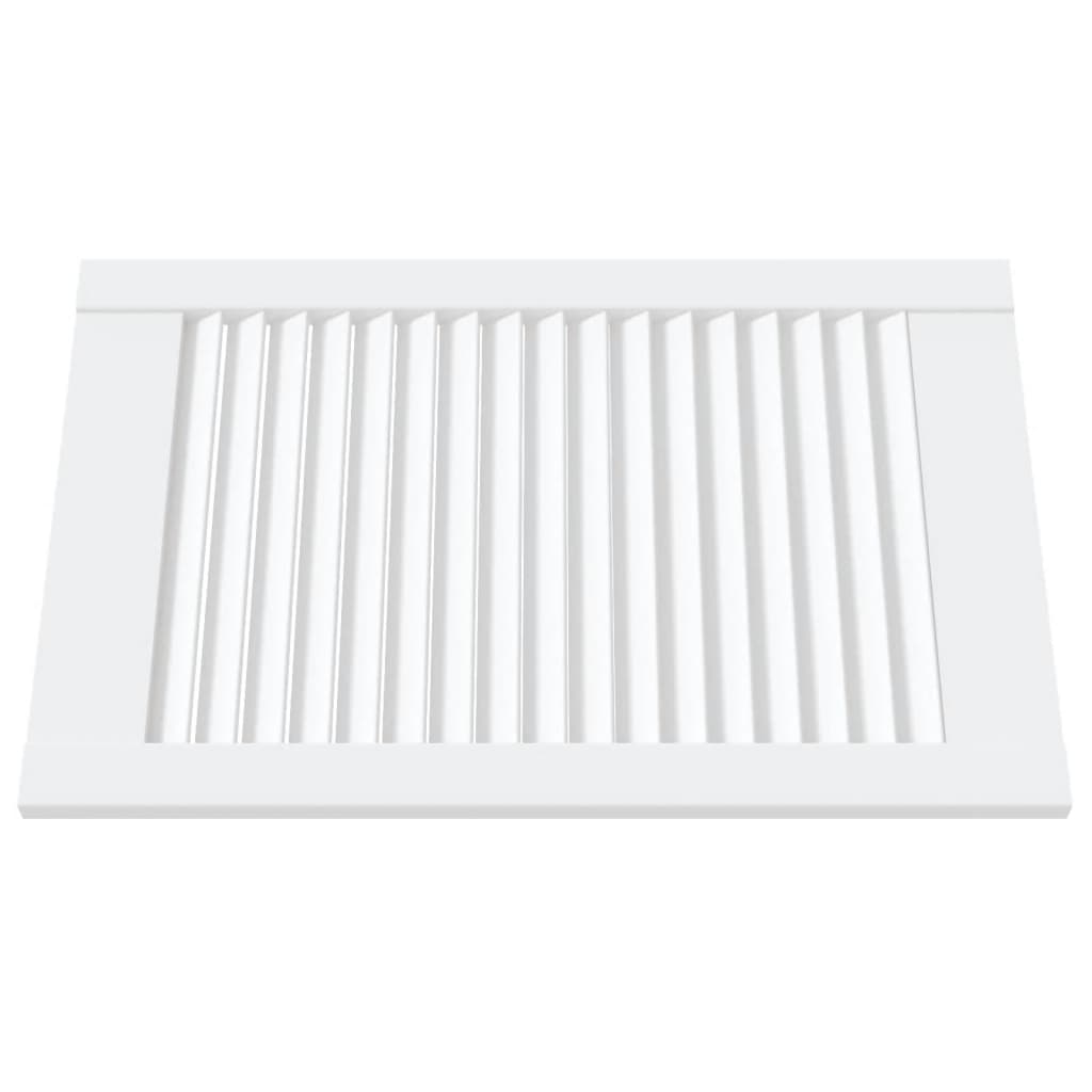 vidaXL Portes d'armoire à persiennes 2pcs blanc 61,5x39,4cm pin massif