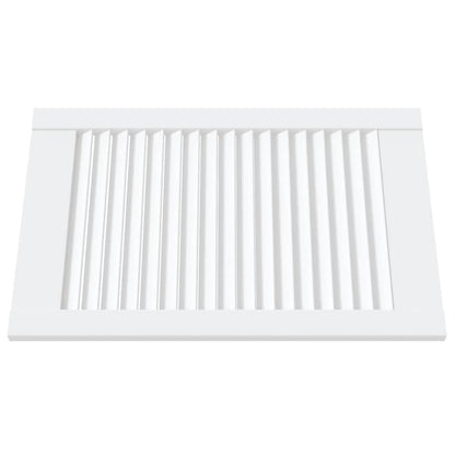 vidaXL Portes d'armoire à persiennes 2pcs blanc 61,5x39,4cm pin massif