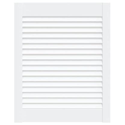 vidaXL Porte à persiennes Bois de pin massif Blanc 61,5x49,4 cm