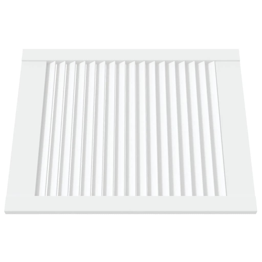 vidaXL Porte à persiennes Bois de pin massif Blanc 61,5x49,4 cm