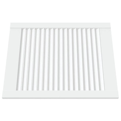 vidaXL Porte à persiennes Bois de pin massif Blanc 61,5x49,4 cm
