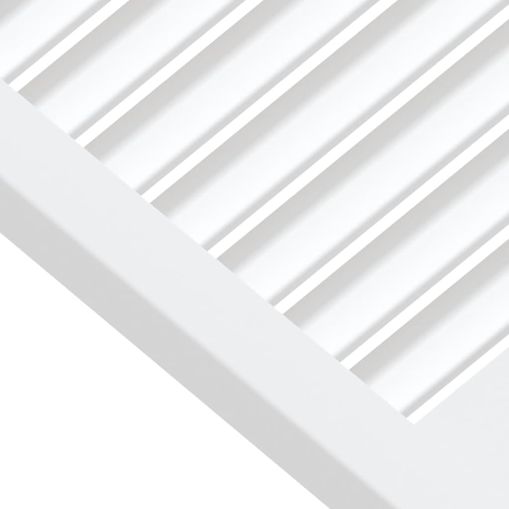 vidaXL Porte à persiennes Bois de pin massif Blanc 61,5x49,4 cm