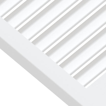 vidaXL Porte à persiennes Bois de pin massif Blanc 61,5x49,4 cm