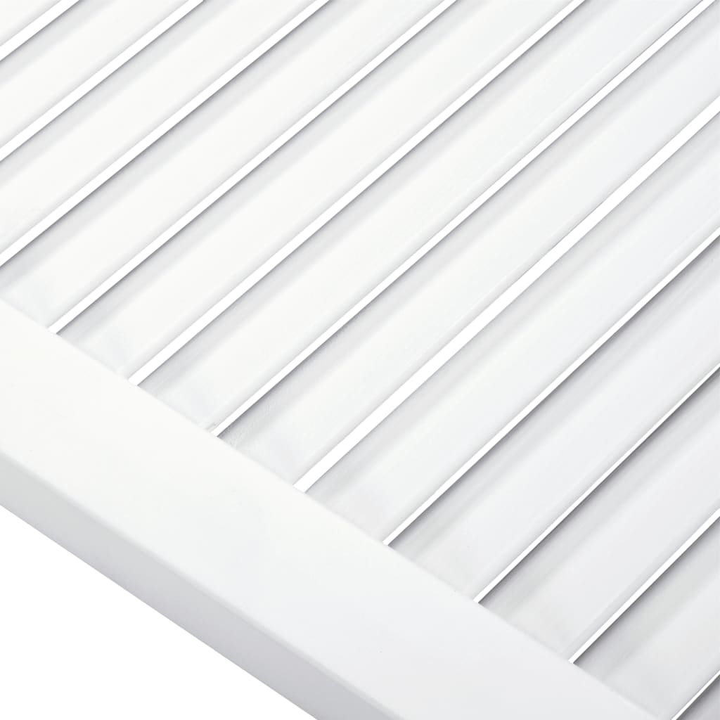 vidaXL Portes d'armoire à persiennes 4 pcs blanc 69x39,4 cm pin massif