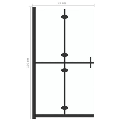 vidaXL Paroi de douche pliable Verre ESG transparent 90x190 cm