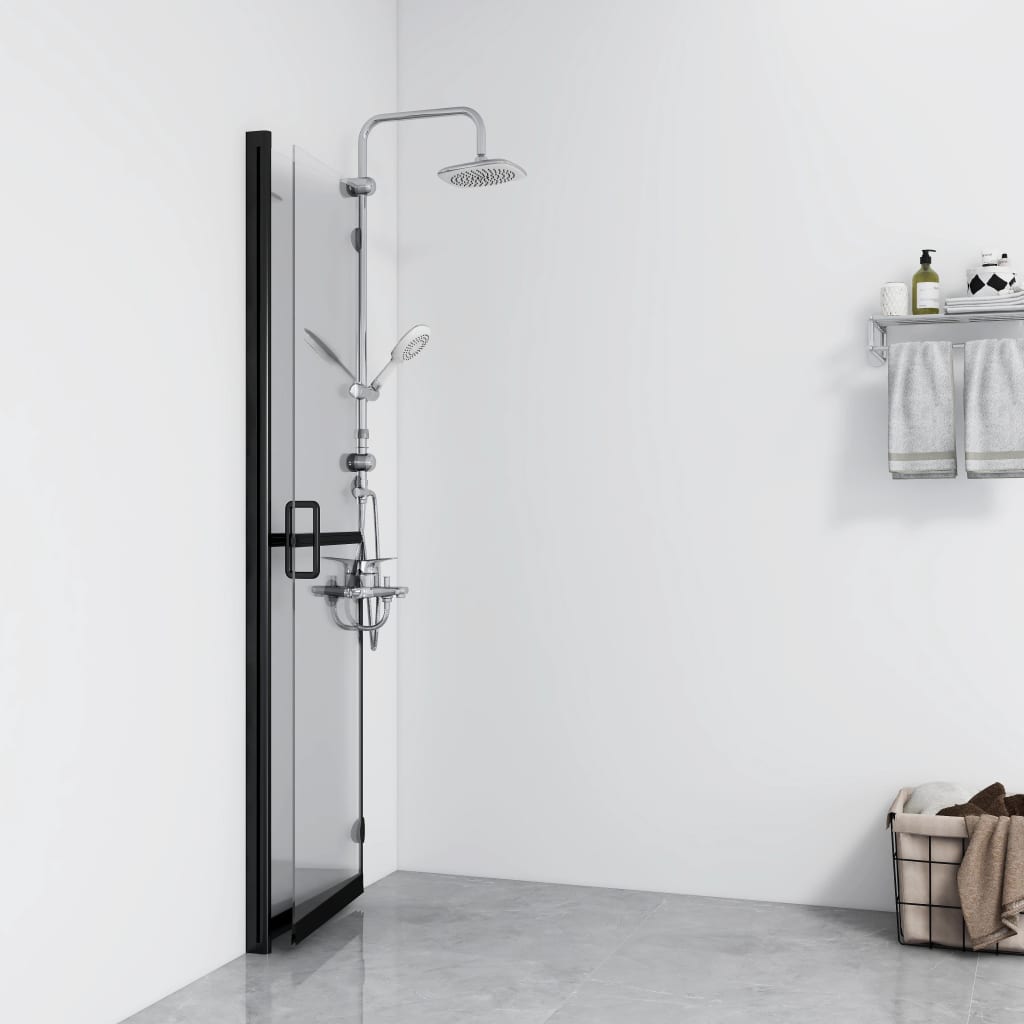 vidaXL Paroi de douche pliable Verre ESG transparent 100x190 cm