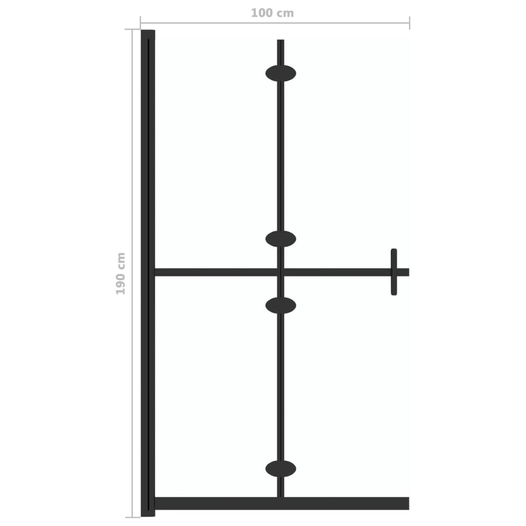 vidaXL Paroi de douche pliable Verre ESG transparent 100x190 cm