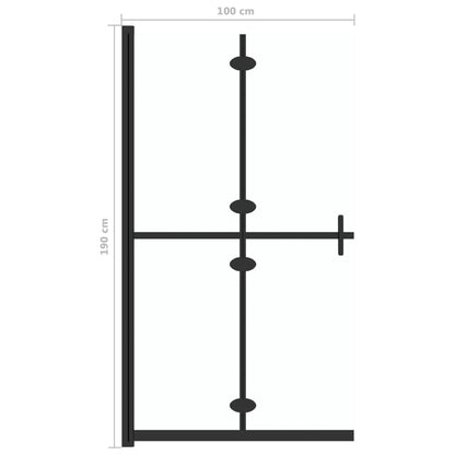 vidaXL Paroi de douche pliable Verre ESG transparent 100x190 cm