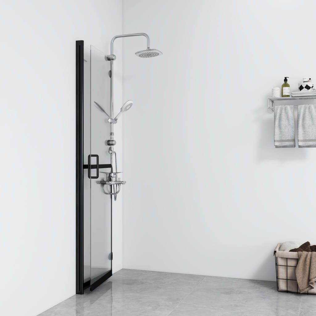 vidaXL Paroi de douche pliable Verre ESG transparent 120x190 cm