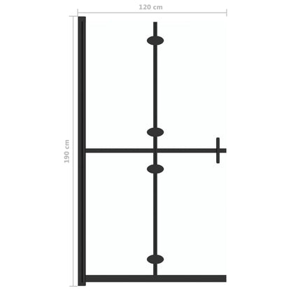 vidaXL Paroi de douche pliable Verre ESG transparent 120x190 cm