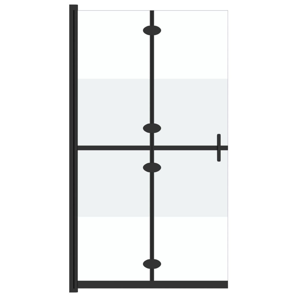 vidaXL Paroi de douche pliable Verre ESG demi-dépoli 100x190 cm