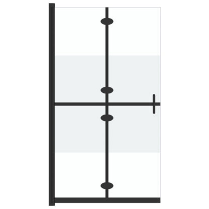 vidaXL Paroi de douche pliable Verre ESG demi-dépoli 100x190 cm