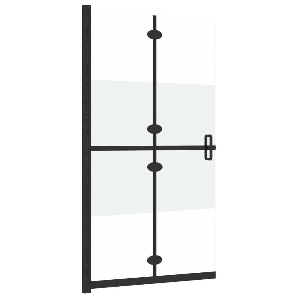 vidaXL Paroi de douche pliable Verre ESG demi-dépoli 100x190 cm