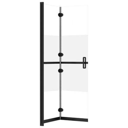 vidaXL Paroi de douche pliable Verre ESG demi-dépoli 100x190 cm