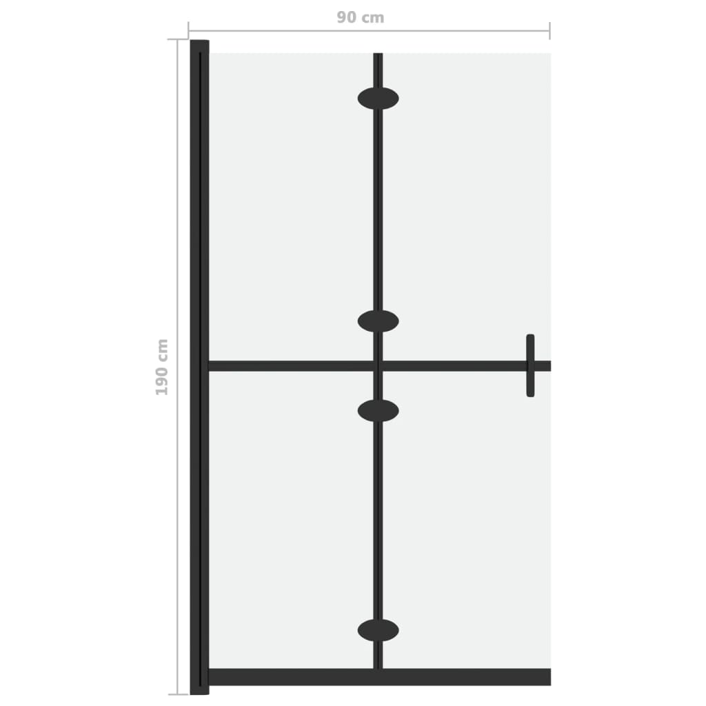 vidaXL Paroi de douche pliable Verre ESG dépoli 90x190 cm