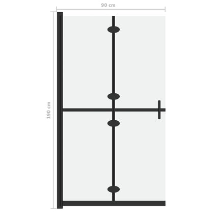 vidaXL Paroi de douche pliable Verre ESG dépoli 90x190 cm