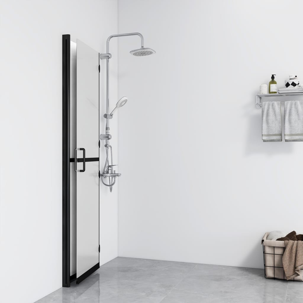 vidaXL Paroi de douche pliable Verre ESG dépoli 100x190 cm