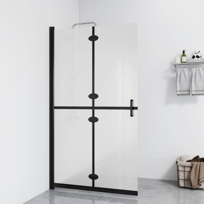 vidaXL Paroi de douche pliable Verre ESG dépoli 100x190 cm