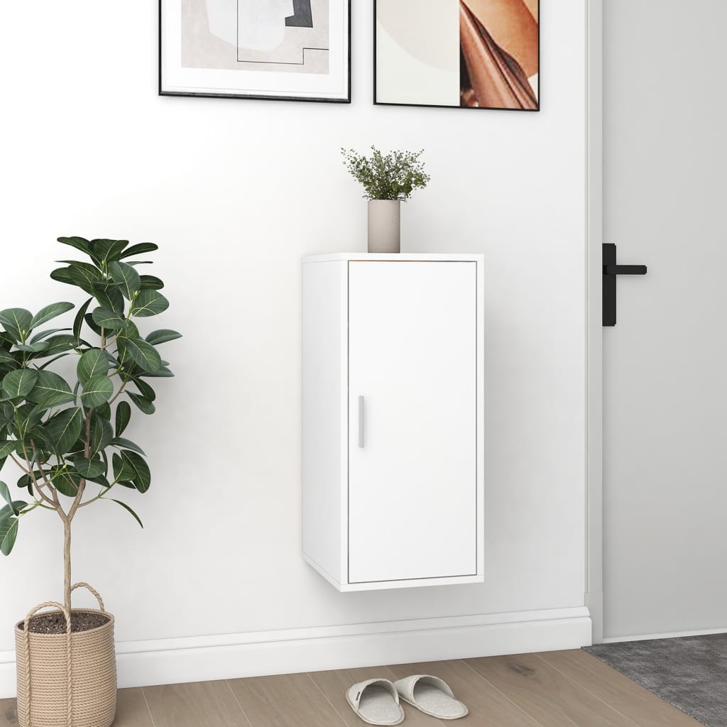 vidaXL Armoire à chaussures Blanc 32x35x70 cm Bois d’ingénierie