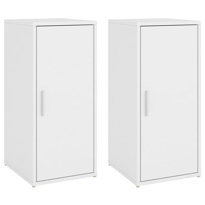 vidaXL Armoires à chaussures 2 pcs Blanc 32x35x70 cm Aggloméré