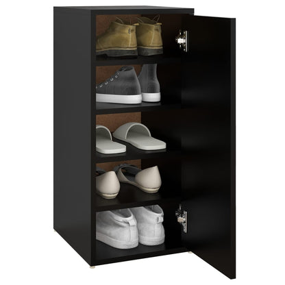 vidaXL Armoires à chaussures 2 pcs Noir 32x35x70 cm Aggloméré