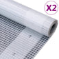 vidaXL Bâches Leno 2 pcs 260 g/m² 2x5 m Blanc