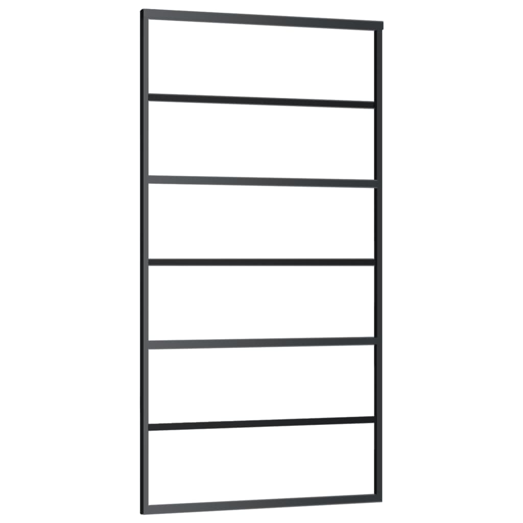 vidaXL Porte coulissante et quincaillerie Verre et Aluminium 102x205cm