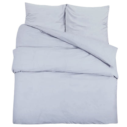 vidaXL Ensemble de housse de couette Gris 140x200 cm Microfibre légère