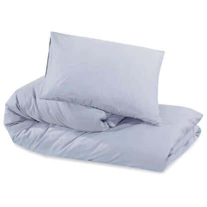 vidaXL Ensemble de housse de couette Gris 140x200 cm Microfibre légère