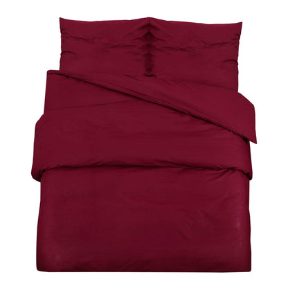 vidaXL Ensemble de housse de couette Bordeaux 260x240 cm Microfibre