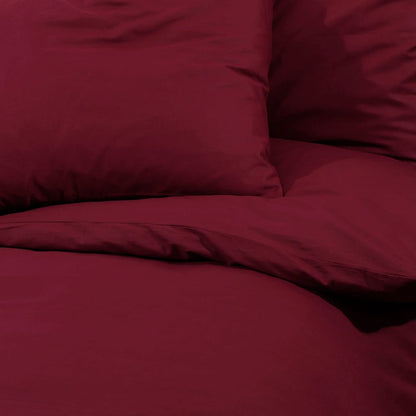 vidaXL Ensemble de housse de couette Bordeaux 260x240 cm Microfibre