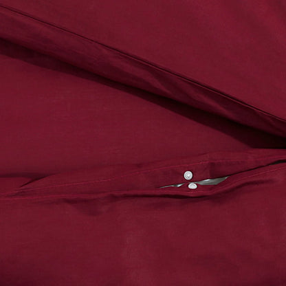 vidaXL Ensemble de housse de couette Bordeaux 260x240 cm Microfibre