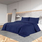 vidaXL Ensemble de housse de couette Bleu marine 140x200 cm Coton