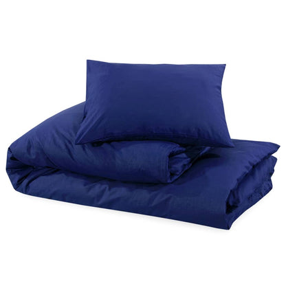 vidaXL Ensemble de housse de couette Bleu marine 200x200 cm Coton