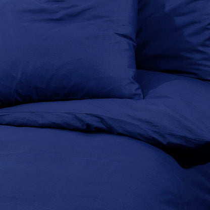 vidaXL Ensemble de housse de couette Bleu marine 200x200 cm Coton