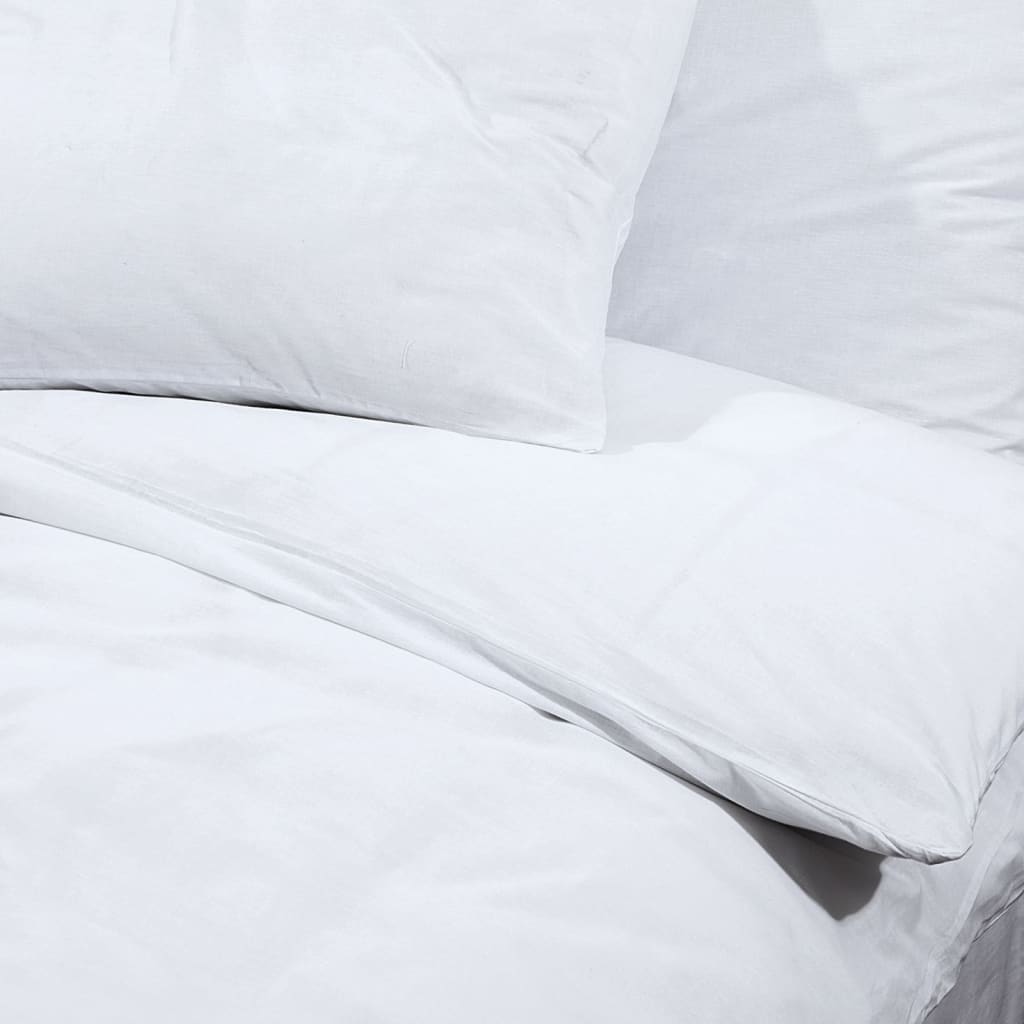 vidaXL Ensemble de housse de couette Blanc 200x200 cm Coton