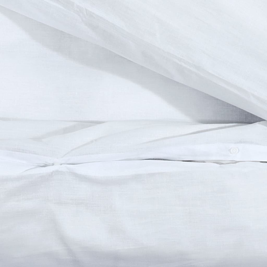 vidaXL Ensemble de housse de couette Blanc 200x200 cm Coton