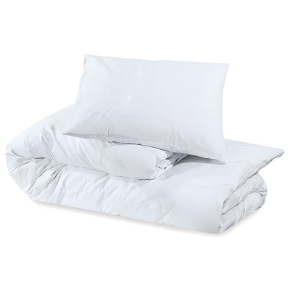 vidaXL Ensemble de housse de couette Blanc 200x200 cm Coton
