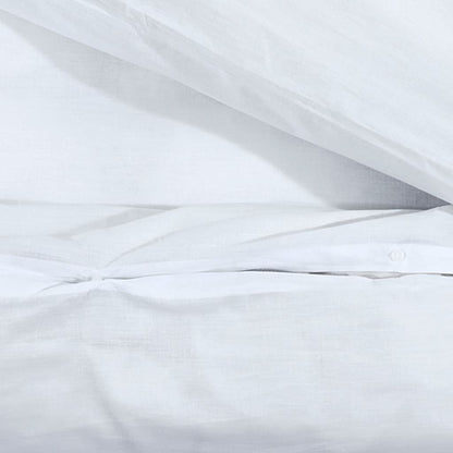 vidaXL Ensemble de housse de couette Blanc 200x200 cm Coton
