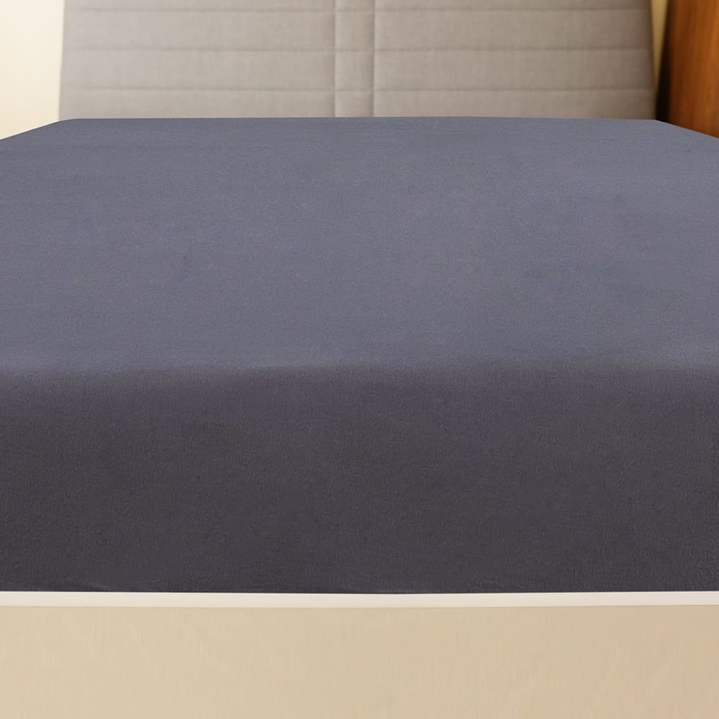 vidaXL Drap-housse Jersey Anthracite 180x200 cm Coton