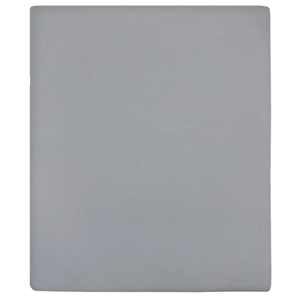 vidaXL Drap-housse Jersey Gris 180x200 cm Coton