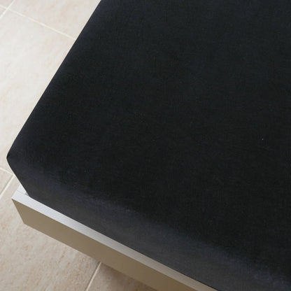 vidaXL Drap-housse Jersey Noir 180x200 cm Coton