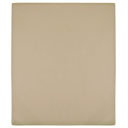 vidaXL Drap-housse Jersey Taupe 100x200 cm Coton