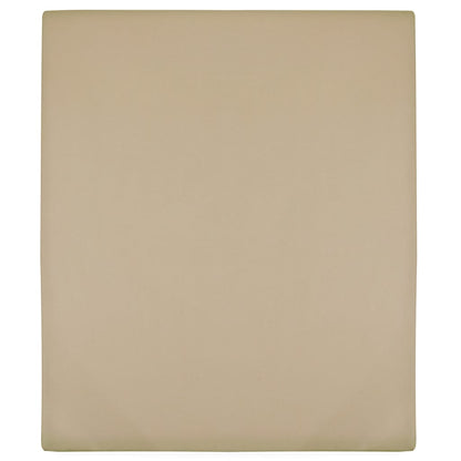 vidaXL Draps-housses Jersey 2 pcs Taupe 160x200 cm Coton