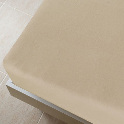 vidaXL Draps-housses Jersey 2 pcs Taupe 160x200 cm Coton