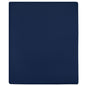 vidaXL Draps-housses Jersey 2 pcs Bleu marine 100x200 cm Coton